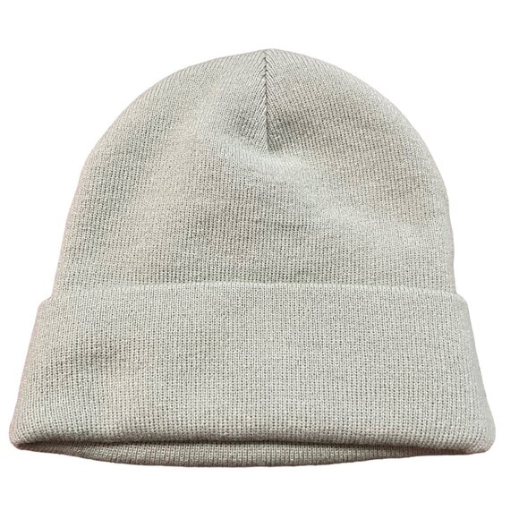 NEW BOYS LIE BEANIE HAT FOLDOVER GREEN PINK LOGO PATCH - Picture 2 of 4